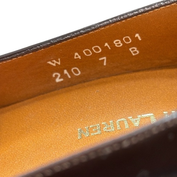 VTG Ralph Lauren Womens Brown Croc Embossed Block Heel Pump Size 7 Made in Spain - Picture 4 of 13